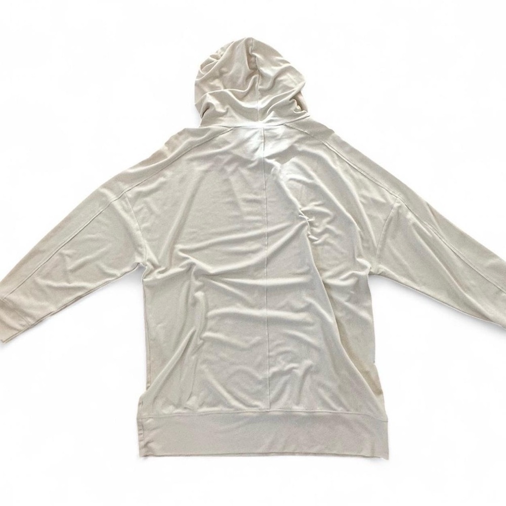 Fabletics Light Yellow Cream Oversized Hoodie Womens Sz Large Workout Gym Active - Picture 5 of 7